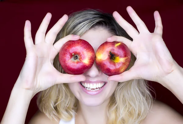 Girl with apple look — Stock Photo, Image