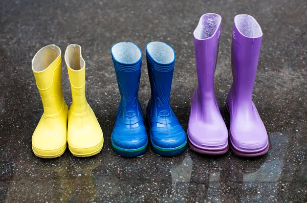 Stivali di famiglia colorati — Foto Stock