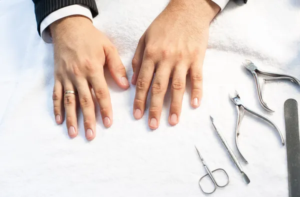 Manicura masculina — Fotografia de Stock