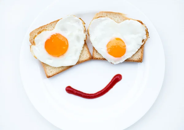 Heart shaped scrambled — Stock Photo, Image