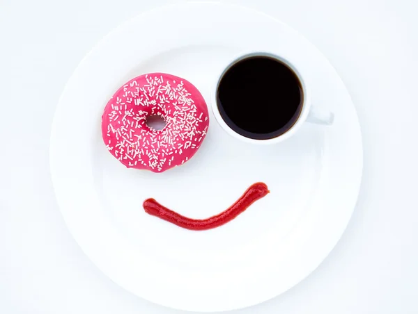 Caffè con sorriso — Foto Stock