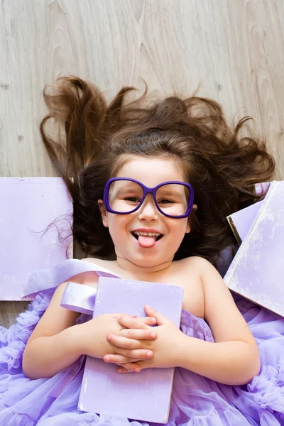 Cute girl with the book — Stock Photo, Image