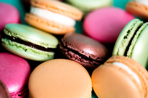 Macarons coloridos franceses tradicionais — Fotografia de Stock