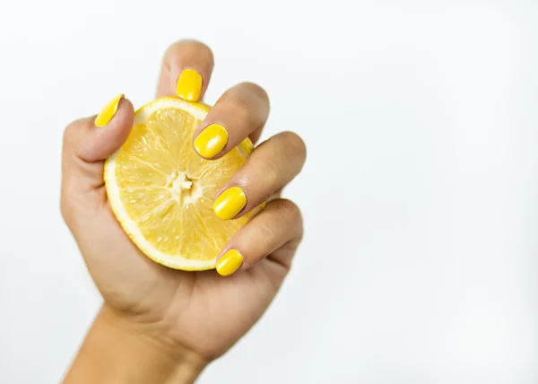 Citrus in women hand — Stock Photo, Image