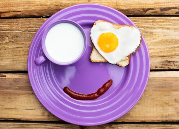 Cute breakfast at the morning — Stock Photo, Image