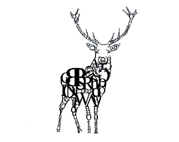 Type Cerf cerf — Image vectorielle