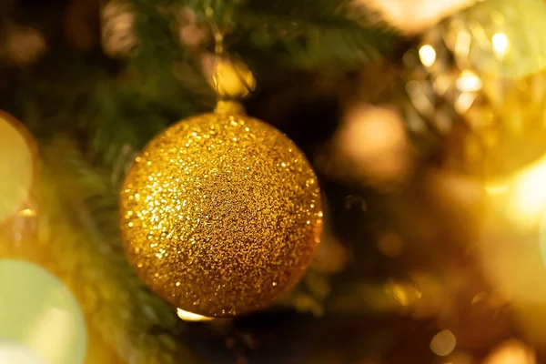 Weihnachtskugelspielzeug Hängt Baum Weihnachten — Stockfoto