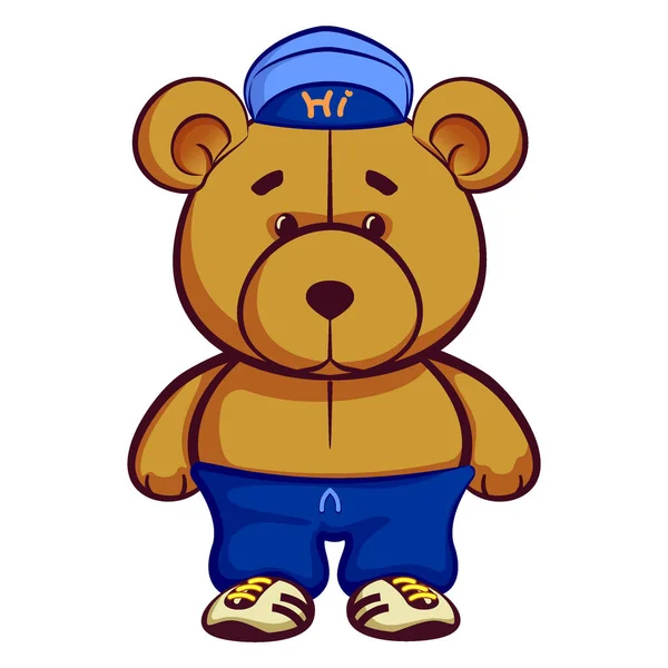 Mascotte Vecteur Ilustration Ours Mignon — Image vectorielle