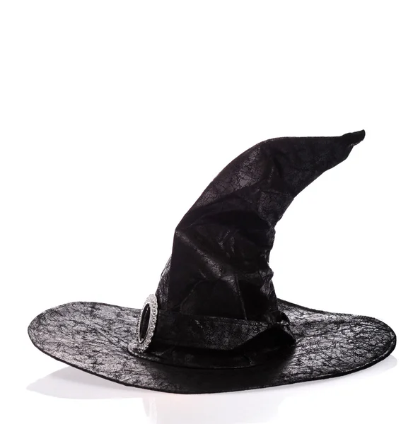 Black witch hat — Stock Photo, Image