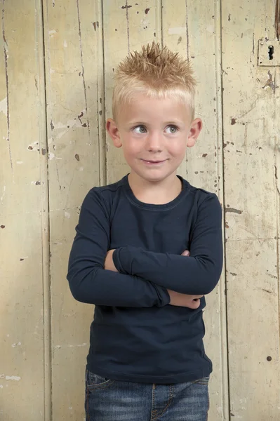 Little boy, arms crossed — Stock Photo, Image