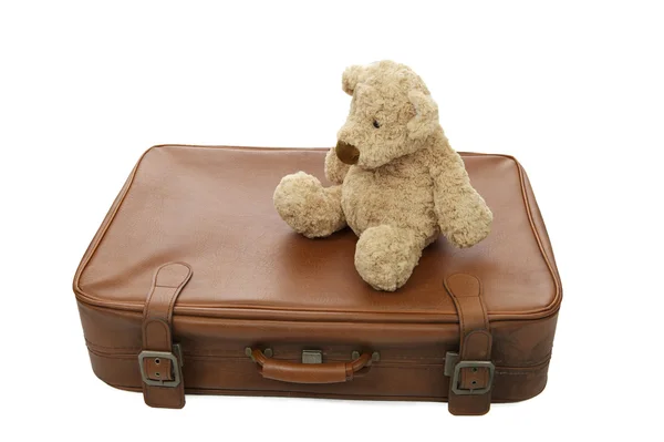 Ours en peluche avec valise — Photo