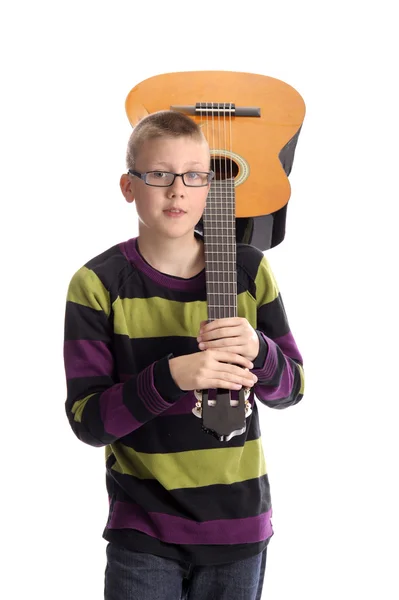 Boy with guitar — Stock Photo, Image