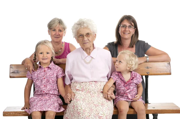 4 generationen familjen — Stockfoto