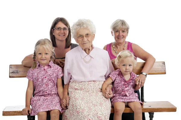 Familia de 4 generaciones — Foto de Stock