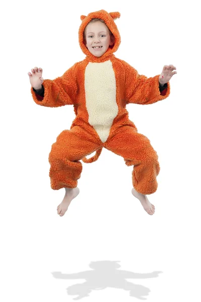 Niño disfrazado de tigre —  Fotos de Stock