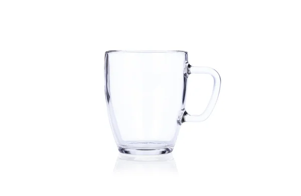 Glass cup isolated on white — Stock Photo, Image