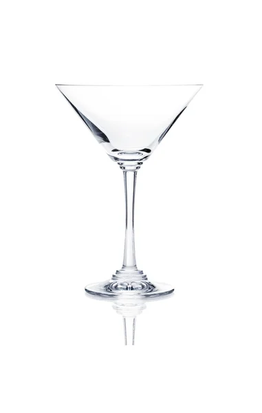 Empty martini glass isolated on white background — Stock Photo, Image