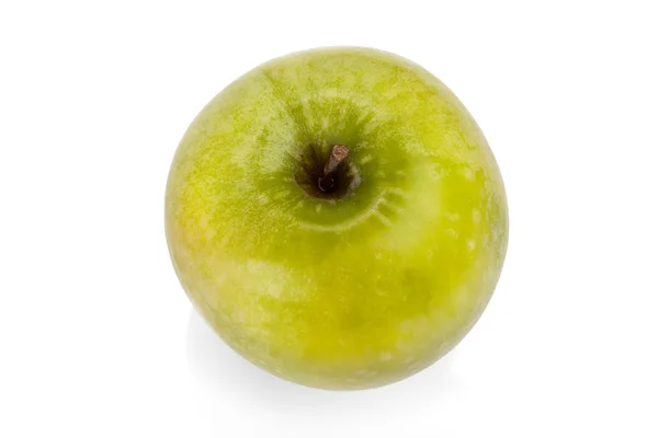 Zöld Apple elszigetelt fehér háttér — Stock Fotó