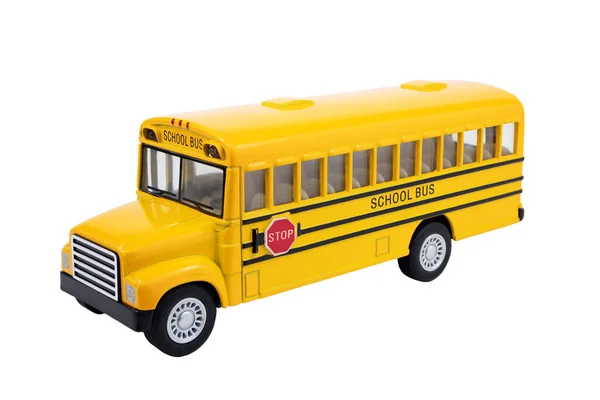 Ônibus Escolar Isolado Fundo Branco — Fotografia de Stock