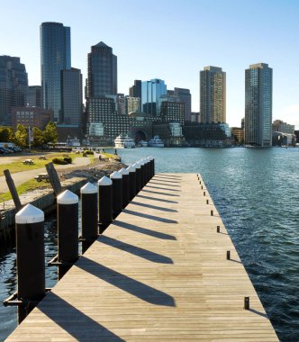 Boston Limanı ve Massachusetts Finansal Bölgesi, ABD.