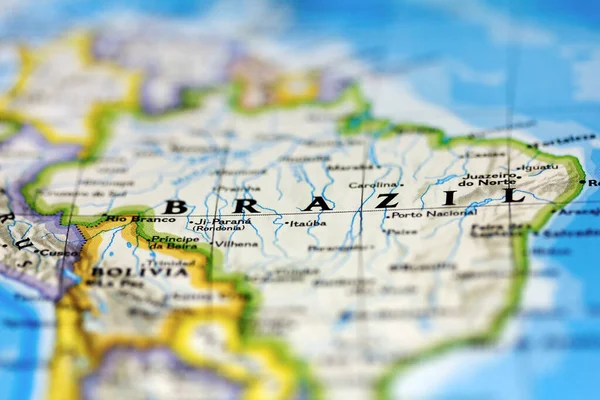 Brasil Mapa Close — Fotografia de Stock