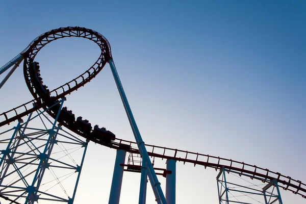 Roller Coaster Silhouette Loop — Stock Photo, Image