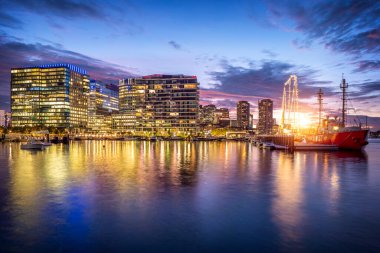 Boston, Massachusetts, ABD Boston Limanı ve Finans Bölgesi.