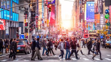 Times Meydanı 'ndan ABD' deki New York şehri.