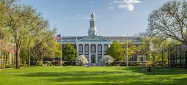 Cambridge, Massachusetts, ABD 'deki Harvard Üniversitesi' nin mimarisi.