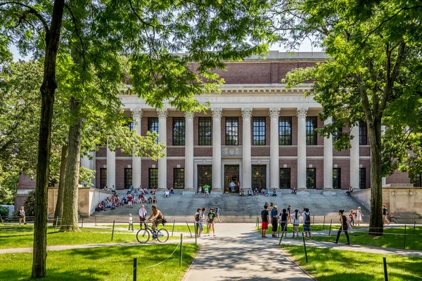Вид Архітектуру Гарвардського Університету Кембриджі Массаєттс Сша — стокове фото