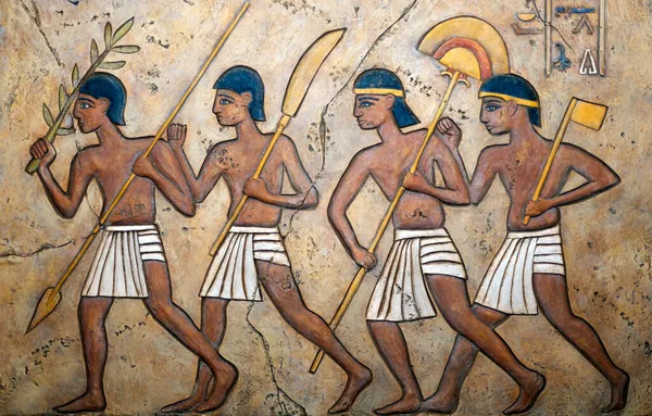 Valami Egyiptomi Művészeti Dekoráció Egy Falon Kairóban Egyiptomban — Stock Fotó