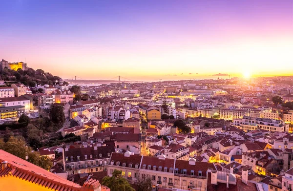 Letecký Pohled Lisabon Portugalsku — Stock fotografie