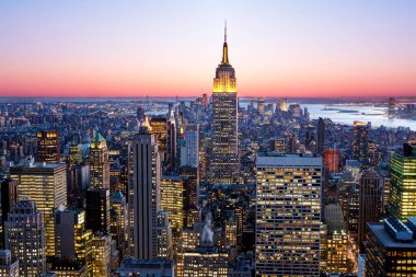ABD 'deki New York şehrinin havadan görüntüsü.