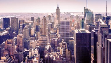 ABD 'deki New York şehrinin havadan görüntüsü.