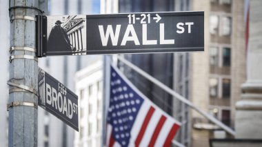 New York 'ta Wall Street' teki tabela.