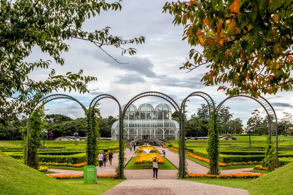 Widok Architekturę Ogrodu Botanicznego Curitiba Curitiba Parana Brazylia — Zdjęcie stockowe