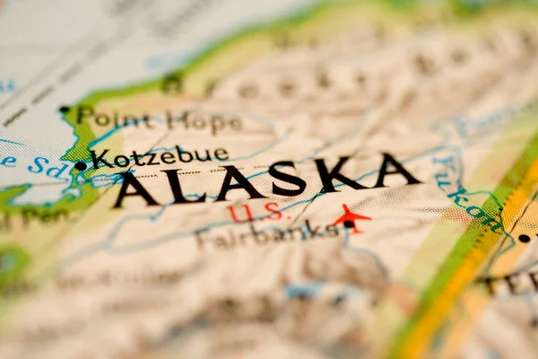 地図上のアラスカの景色 — ストック写真