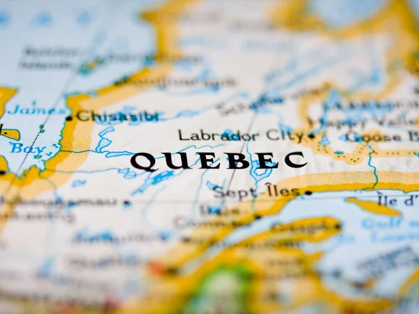 Vista Quebec Mapa — Foto de Stock