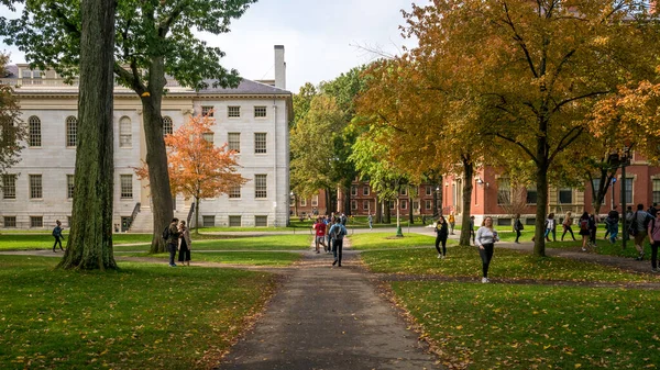 Історична Архітектура Гарвардського Університету Кембриджі Штат Массачусетс Сша — стокове фото