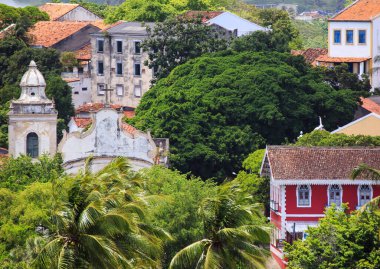 Olinda 'nın tarihi mimarisi Pernambuco, Brezilya.