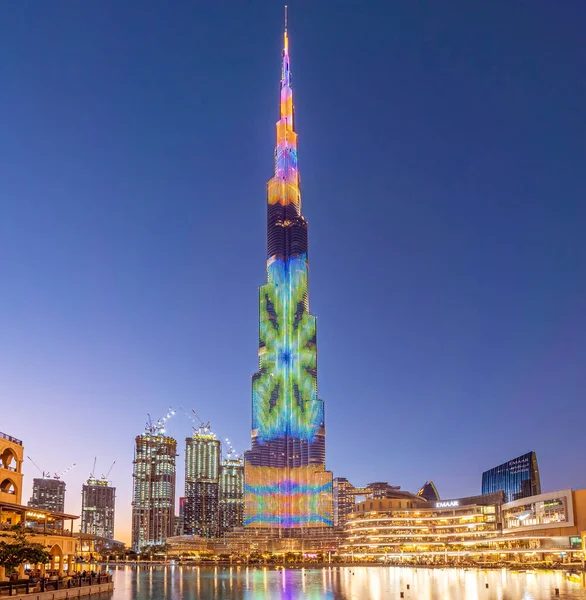 Icônico Burj Khalifa Dubai Emirados Árabes Unidos — Fotografia de Stock