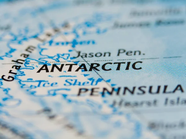 Zimny Kontynent Antarktydy Mapie — Zdjęcie stockowe
