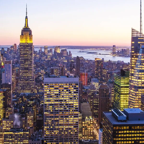Flygfoto Över New York Stad Usa — Stockfoto