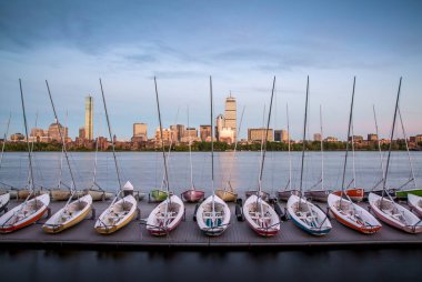 Massachusetts, ABD 'de Boston manzarası.