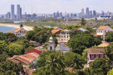 Olinda 'nın Brezilya, Pernambuco' daki tarihi mimarisinin görüntüsü.