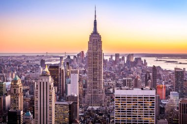 ABD 'deki New York şehrinin havadan görüntüsü.