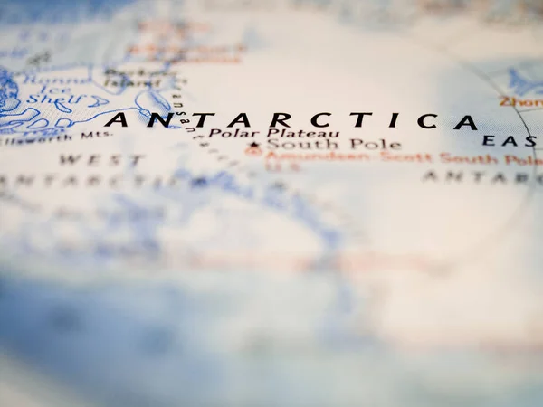 Widok Antarktydę Mapie — Zdjęcie stockowe
