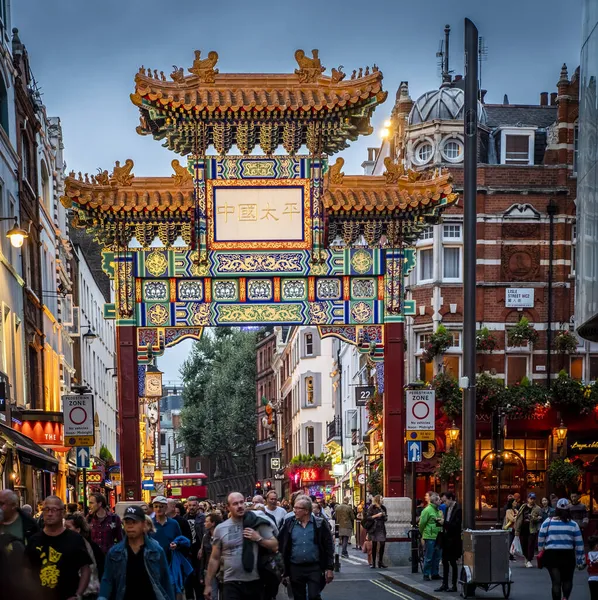 Chinatown Londres Reino Unido Noite — Fotografia de Stock