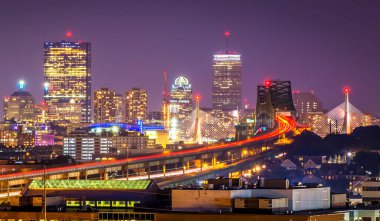 Massachusetts, ABD 'de Boston manzarası.