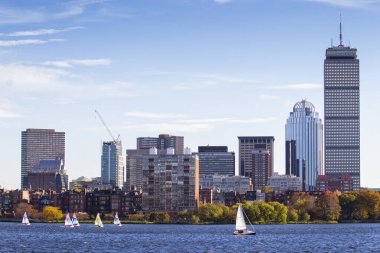 Massachusetts, ABD 'de Boston manzarası.